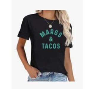 Tacos & Margs Graphic Short Sleeves T-shirts Medium New